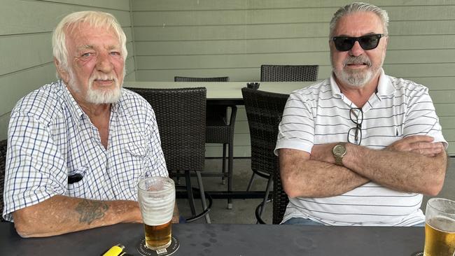 Wollongbar residents Allan Williams and Richard Vigna at Wollongbar Tavern. Picture: Savannah Pocock