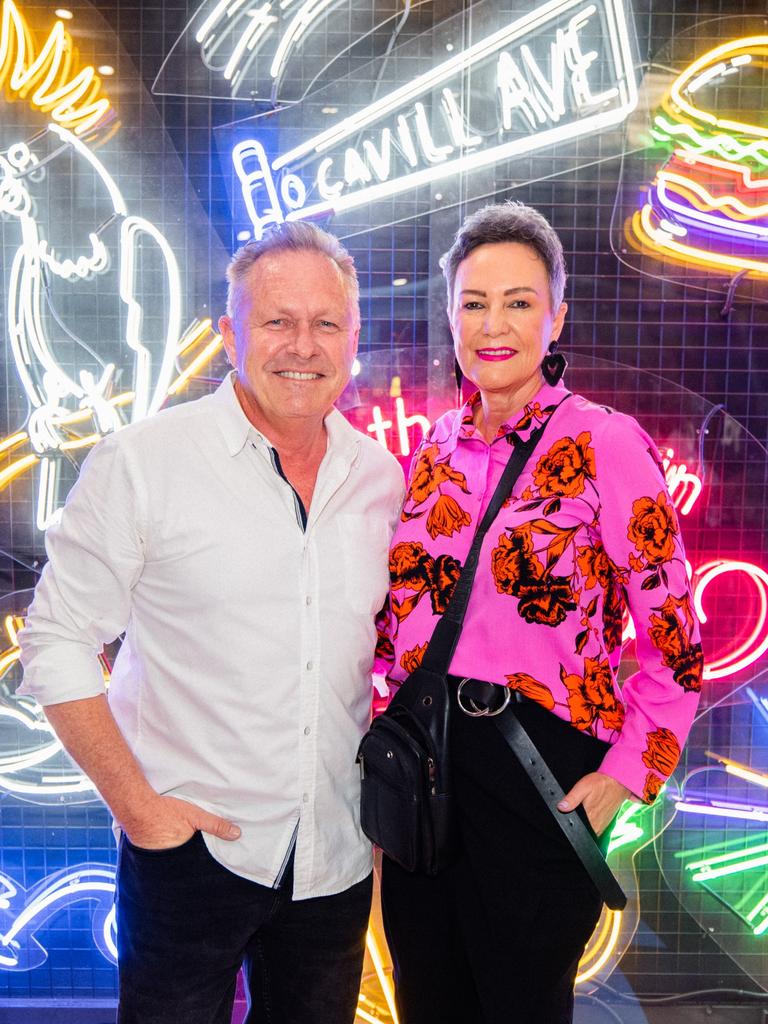 Ray and Susie McWatt Forbes at the launch of Neon Paradise on the Gold Coast. Socials: Damien Anthony Rossi | Picture: Sam Neil