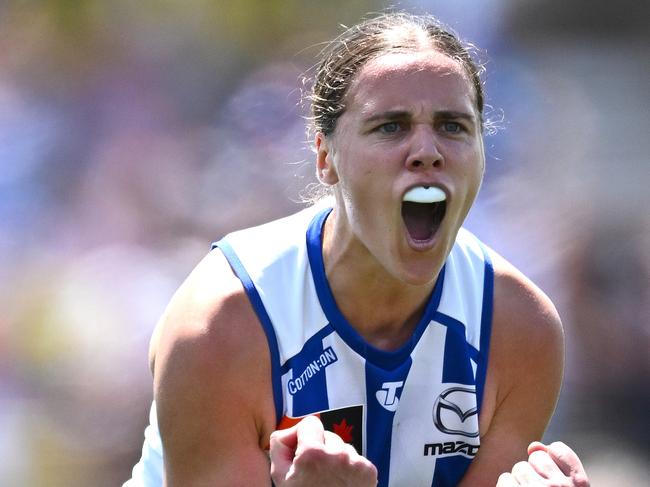 AFLW is winning fans thanks to stars like Jasmine Garner. Picture: Quinn Rooney/Getty Images