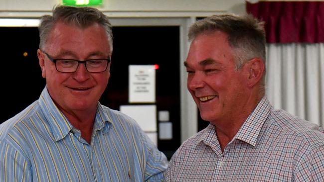 Mundingburra MP Les Walker and Townsville MP Scott Stewart. Picture: Evan Morgan