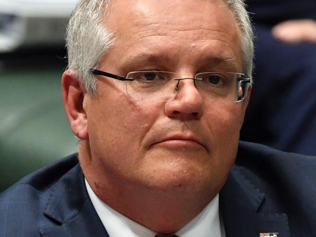 Prime Minister Scott Morrison during Question Time in the House of Representatives at Parliament House in Canberra, Thursday, June 11, 2020. (AAP Image/Mick Tsikas) NO ARCHIVING