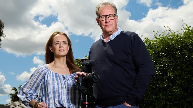 Monica’s Story co-producers Katherine Prideaux and Gavin Crosby in Beulah Park. Picture: Matt Loxton