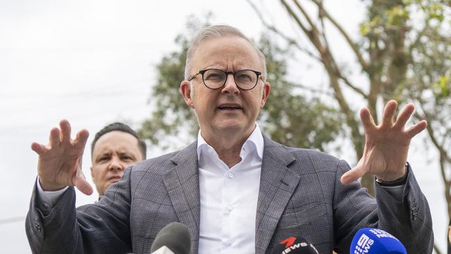 Anthony Albanese ruled out formally recognising a Palestinian state before the next election. Picture: Simon Bullard/NewsWire