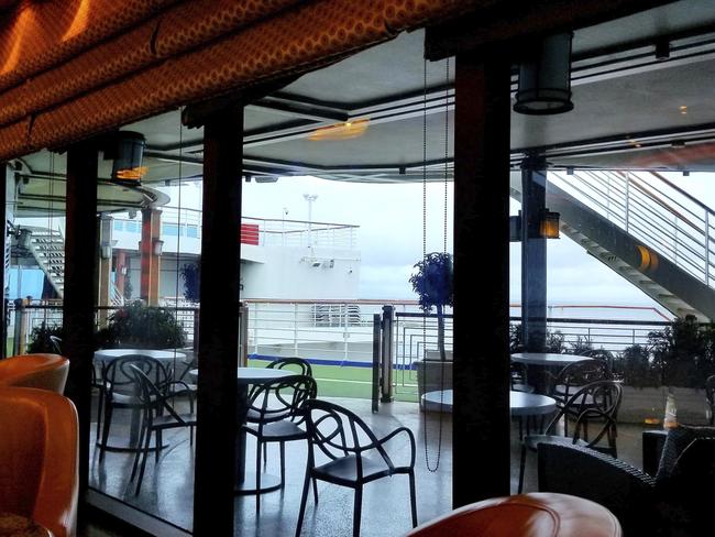 This photo provided by Michele Smith, shows a deserted lounge area on the Grand Princess cruise ship March 6, 2020, off the California coast. Picture: AP