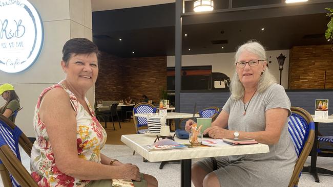 Maxine Cherry of Trinity beach and Eileen Kenny-Talbot of Brinsmead were thrilled to have a cuppa at Rise and Bake, part of the newly redeveloped Cairns Central food hub.