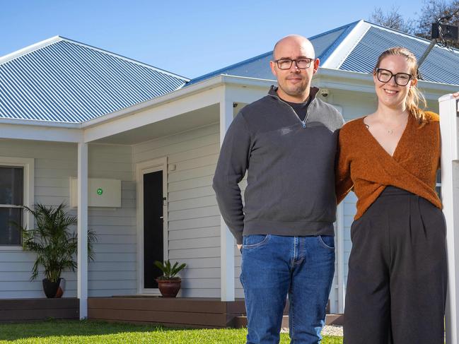 MELBOURNE, MAY 19, 2025: Emily and Dean McKenzie are preparing to sell their Albion home and buy a new one. Picture: Mark Stewart