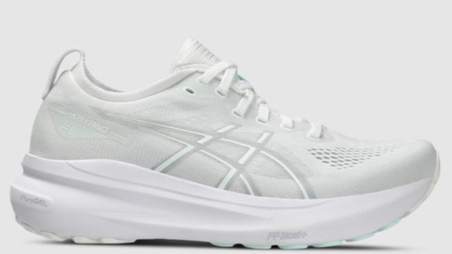 The Asics Gel Kayano running shoes are a super stable shoe for women. Image: The Athlete's Foot.