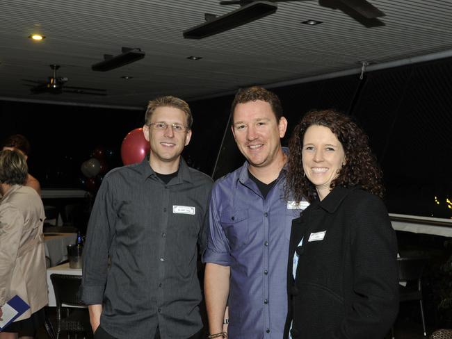 Mark Hile, Toby and Lisa Courtney. Toowoomba State High School Reunion at Middle Ridge Golf Coarse. Photo Dave Noonan / The Chronicle