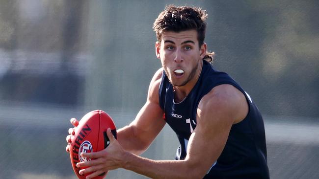 The Giants will leave their bidding calls on Nick Daicos (pictured) and Sam Darcy until closer to the draft. Picture: Michael Klein