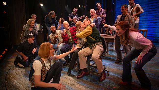 Scenes from the Broadway musical, Come From Away, now showing in Melbourne. Picture: PATRICK GEE