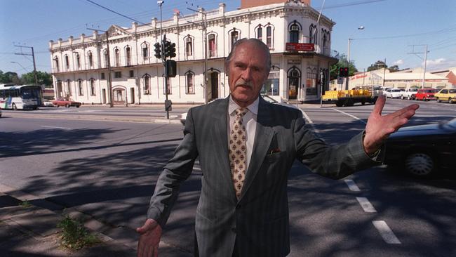 Developer Rudi Bodonyi in front of Hackney Lodge after purchasing it in 1999. Picture: Neon Martin