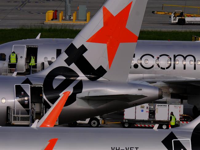 MELBOURNE, AUSTRALIA - NewsWire Photos OCTOBER 4, 2022. Generic photo of Jetstar at MelbourneÃs Tullamarine airport .Picture: NCA NewsWire / Luis Enrique Ascui