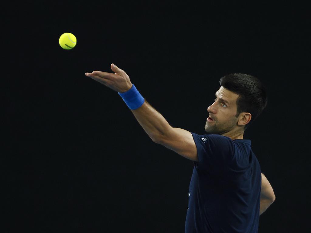 Novak Djokovic was allowed to return to training this week after Judge Kelly overturned his initial visa cancellation. Picture: Daniel Pockett/Getty Images