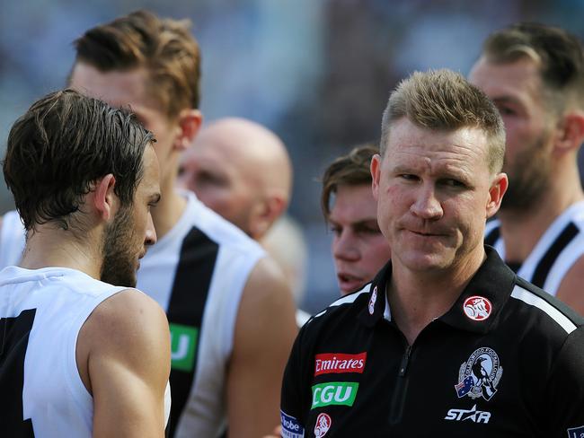 Collingwood coach Nathan Buckley said the Magpies were easy to play against. Picture: Wayne Ludbey
