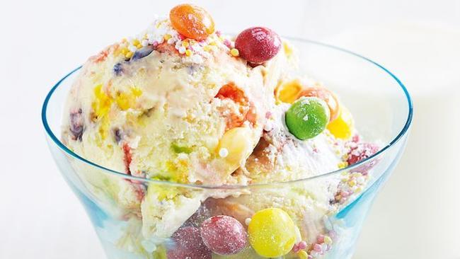 Rainbow ice-cream with fairy dust. Picture: taste.com.au