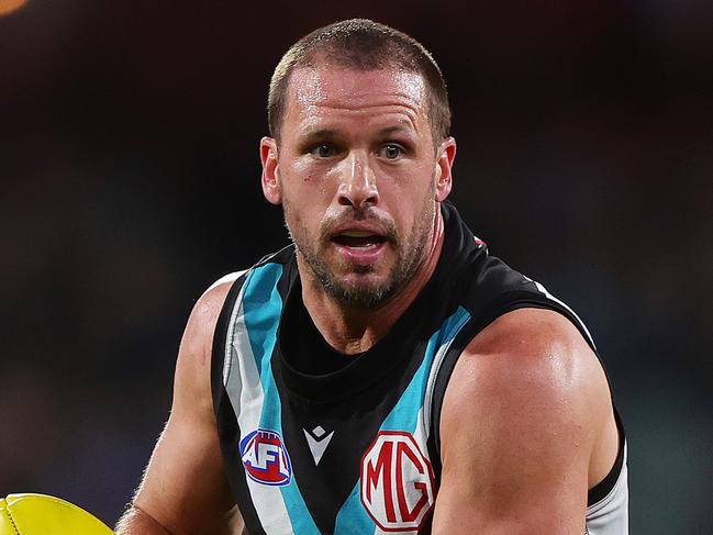 Boak still has a key role at the Power. (Photo by Sarah Reed/AFL Photos via Getty Images)