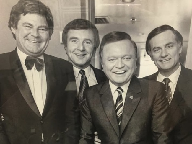 Mike McColl Jones, Philip Brady, Bert Newton and Pete Smith at Channel 9. Picture: Supplied