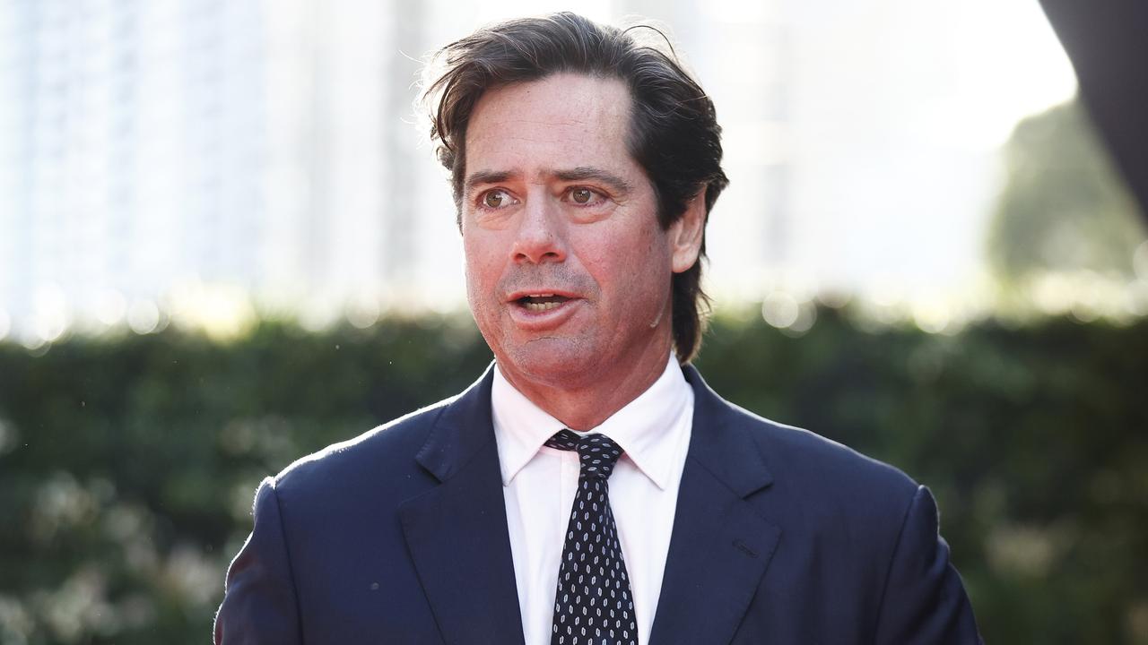 MELBOURNE, AUSTRALIA - MARCH 09: AFL CEO Gillon McLachlan arrives during the 2023 Toyota AFL Premiership Season Launch at Malthouse Theatre on March 09, 2023 in Melbourne, Australia. (Photo by Daniel Pockett/AFL Photos/Getty Images)