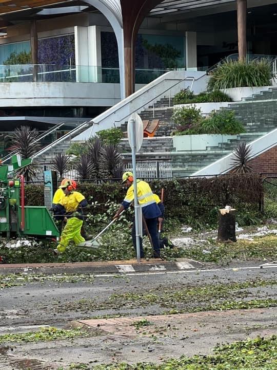 Readers shared images of the aftermath of the hail and thunderstorm in the Toowoomba region on Saturday night. Picture: Contributed