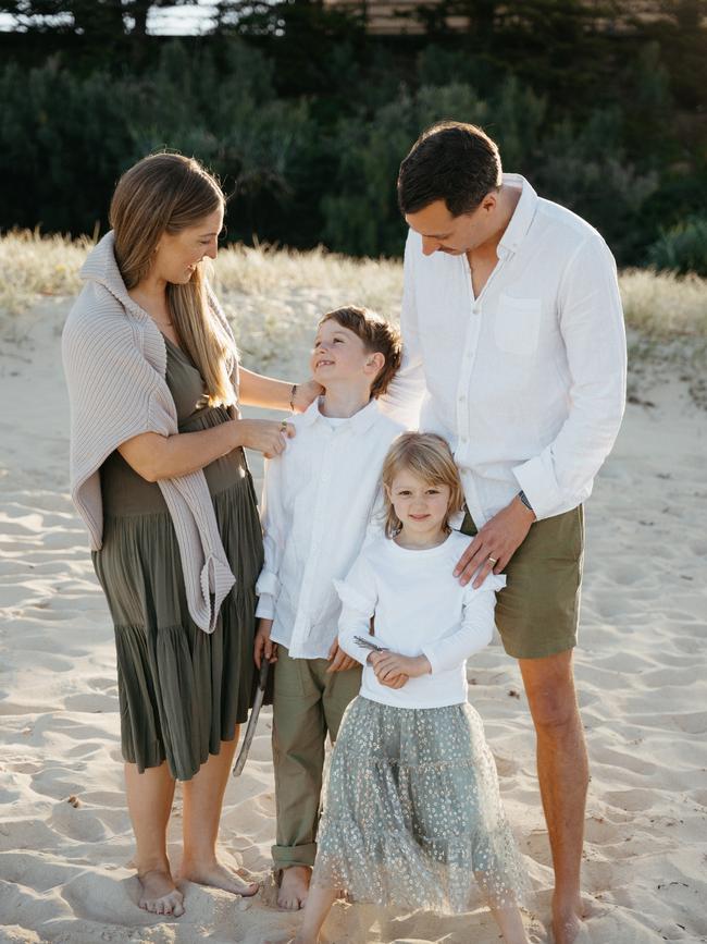 Michael Fox (43), Katrine Fox (38), Elliot Fox (7), Asta Fox (5)., Photographer: Talitha Crawford