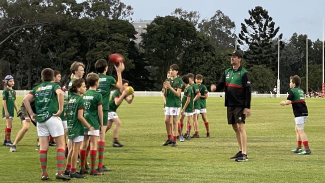 Sandgate Hawks warm up ahead of tonight final.