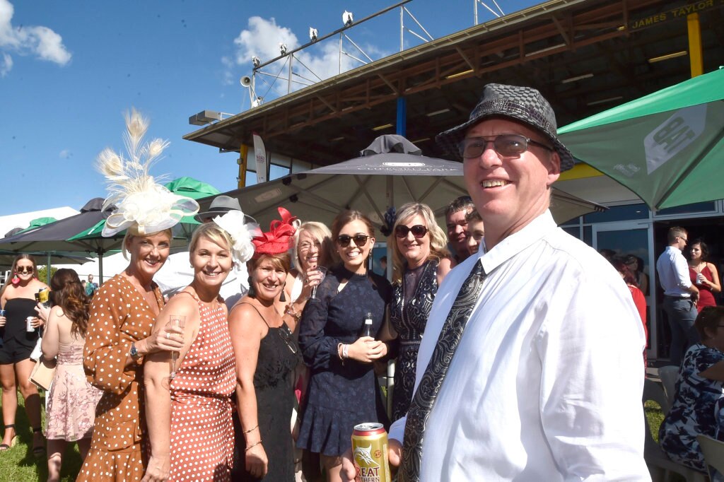 Shane Bradford celebrates his birthday at Clifford Park 2019 Weetwood race day. April 2019. Picture: Bev Lacey