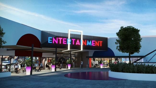 Proposed designs for a refurbished entertainment and leisure precinct at the Strathpine Centre. Image: Thomson Adsett.