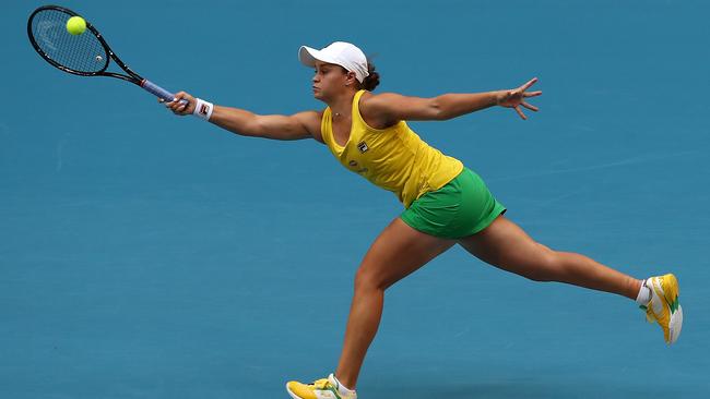 Ash Barty of Australia in action. Picture: AAP Image/Gary Day.