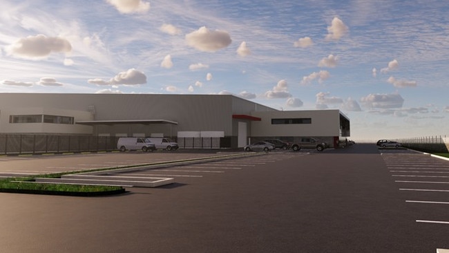 Artist impression of the 15,000 sq m parcel delivery centre at Avalon expected to open in July next year.