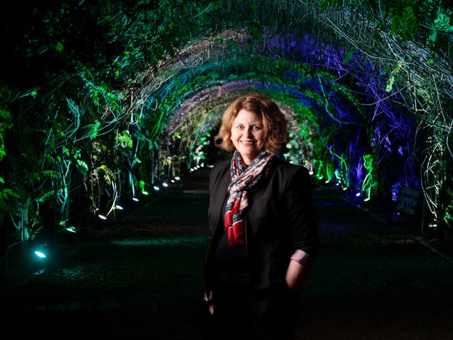 EMBARGOED UNTIL 12 /3 . Botanica Lumina . Botanic Gardens and State Herbarium Director Dr Lucy Sutherland .  Picture: Adelaide Botanic Gardens