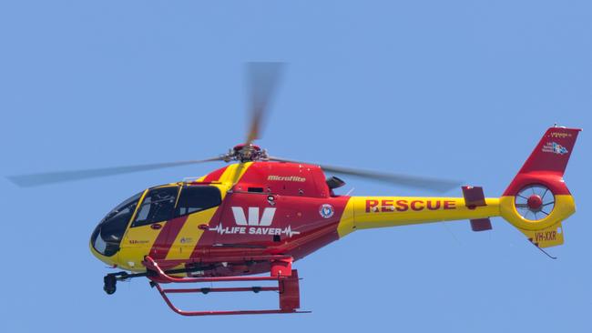 After initially being flown to Coffs Harbour Hospital, the man’s condition worsened and he was transferred to Gold Coast University Hospital. Picture: Mark Stewart