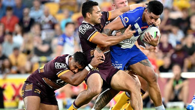 Bulldogs players have been ordered to isolate after playing the Broncos in Brisbane last weekend (Photo by Bradley Kanaris/Getty Images)