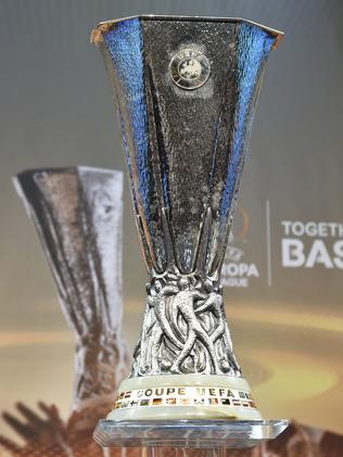 The UEFA Europa league trophy.