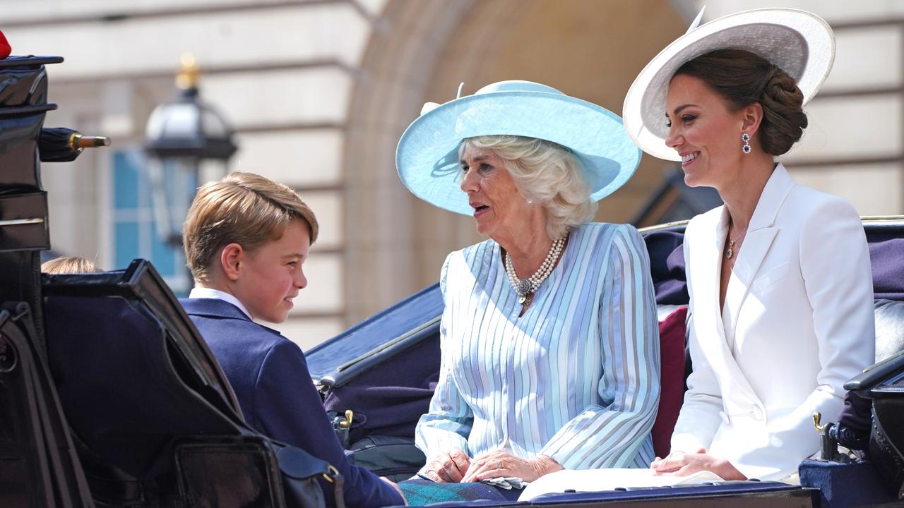 Prince Louis, Camilla, Duchess of Cornwall, Catherine and Duchess of Cambridge. Picture: Jonathan Brady – /Getty Images