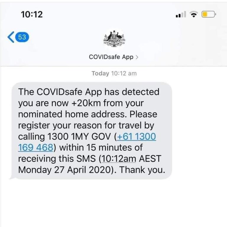 The Federal Government has confirmed that users of the COVIDSafe App have been receiving hoax text messages imploring them to report travel.