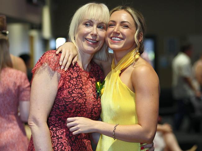 Daniel Lightfoot’s ex-wife Suzie Lightfoot and their daughter Paris Lightfoot at his tribute service. Picture: Tertius Pickard/NCA NewsWire