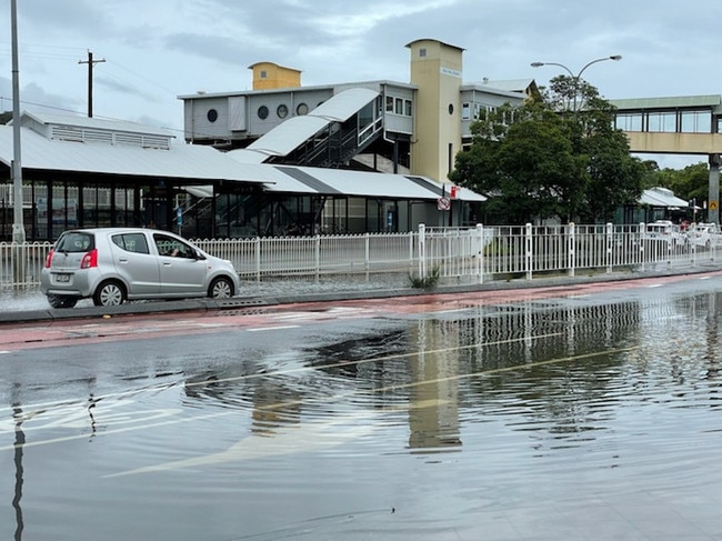 Localised flooding in the Woy Woy town centre.