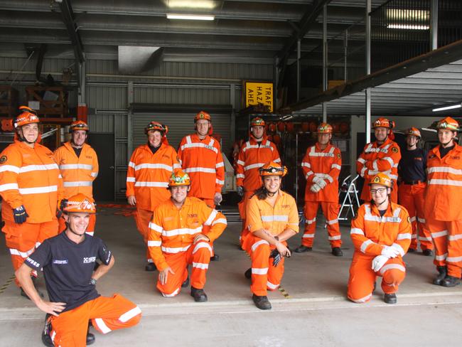 SES members from Ballina, Casino, Coraki and Lismore undertook Participate In A Rescue Operation training at Lismore Unit on Sunday February 28, 2021. Photo: Alison Paterson