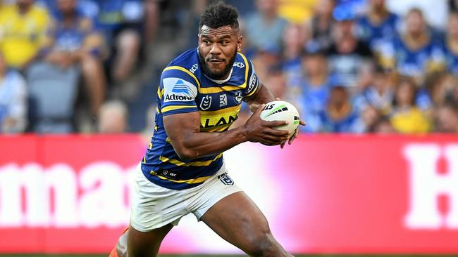 Parramatta Eels winger Maika Sivo will face court in Fiji charged with indecent annoyance. Picture: Joel Carrett