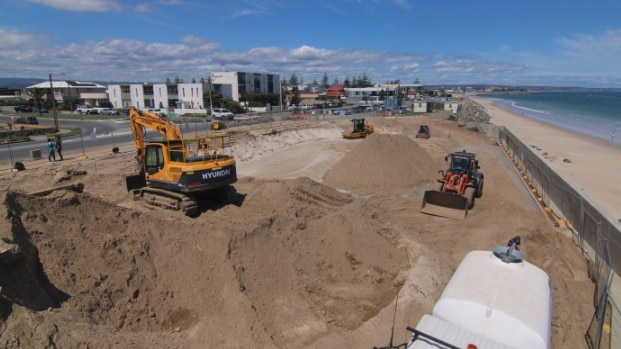 West Beach SLSC after demolition, preparations for the $8.5m project begin. Picture: Supplied