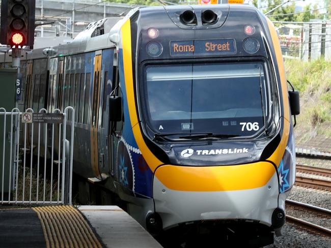 First service of the New Generation Rollingstock trains, Brisbane Airtrain, Brisbane Airport. Photographer: Liam Kidston.