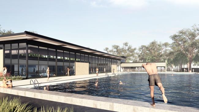 The centre will feature an outdoor pool and two indoor pools. Picture: Plan SA