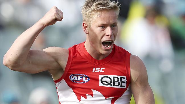 Essendon asked for Isaac Heeney in exchange for Joe Daniher in a trade from Sydney. Picture: Sarah Reed