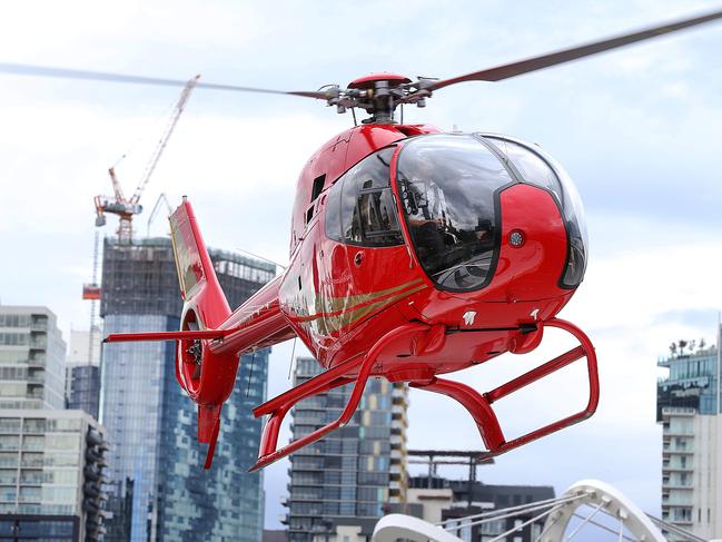 Two helipads have been moved from Docklands and North Wharf, limiting chopper access to the city. Picture: Ian Currie