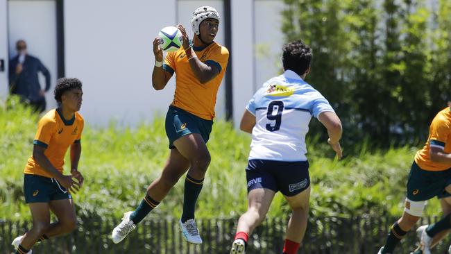 Action from the Australian U16s v NSW Waratahs U17s match