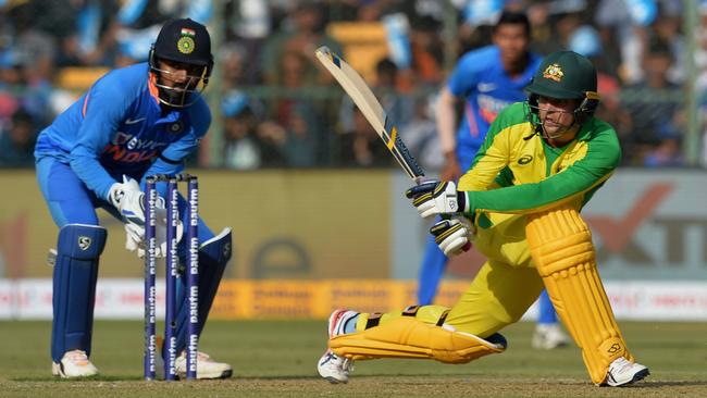 Australia’s Alex Carey in action against India in Bangalore earlier this year. Picture: AFP