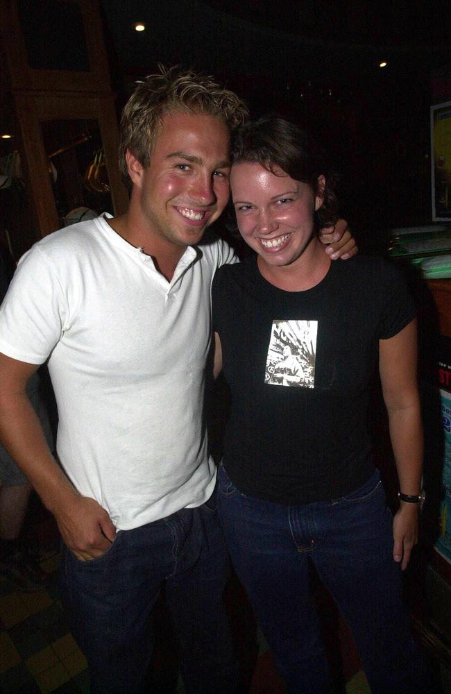 Sam Holland and Tember Gray at O'Malleys, 2000.