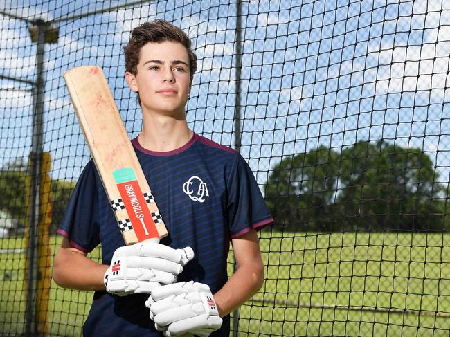 Junior Sunshine Coast teenager Alex Procopis who has been selected to represent Queensland at the National Cricket Championships. Picture: Patrick Woods.