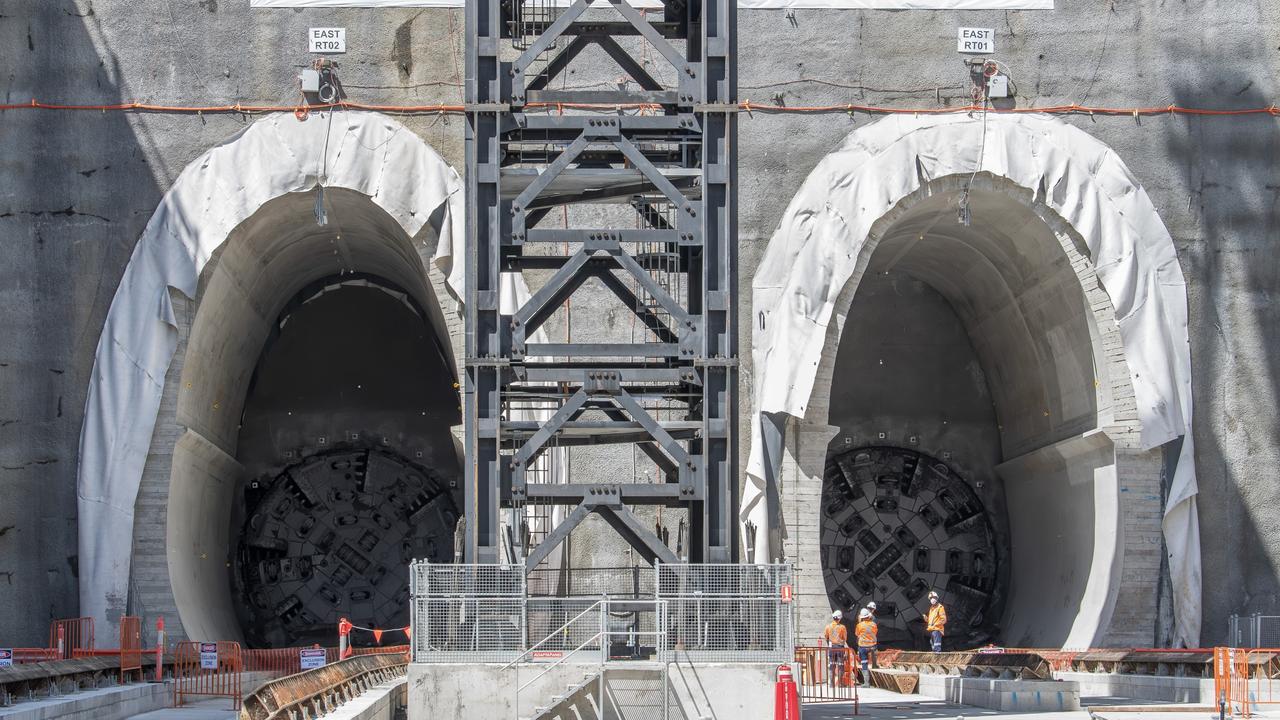 The two dual Metro tunnels at Sydney Olympic Park station. Picture: Supplied