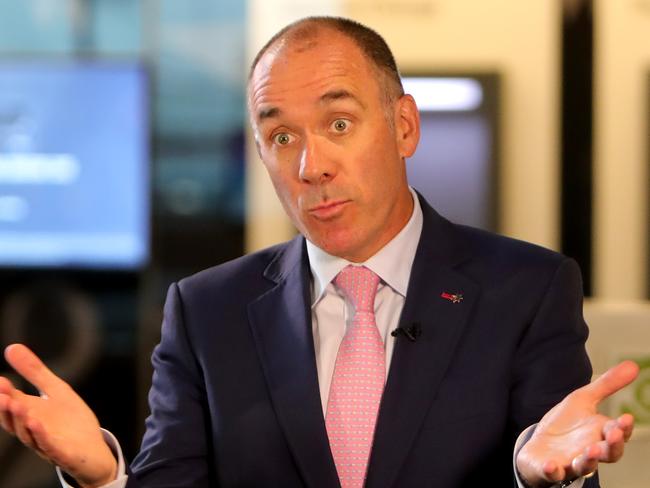 502/2019: Andrew Thorburn, CEO of NAB, does an interview during an emergency board meeting in Melbourne.  Stuart McEvoy/The Australian.